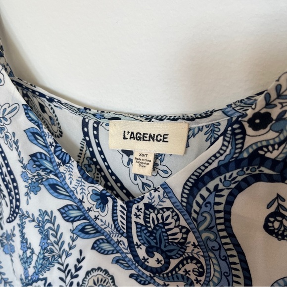 L’Agence Blue & White Print Spaghetti Strap Cami Size XS - Picture 2 of 4